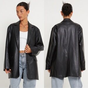 Motel Rocks Saken Faux Leather Blazer